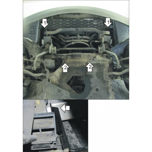 Защита Радиатора MOTODOR для BMW 5 2007-2010 e60, Сталь 2 мм - Арт. 222
