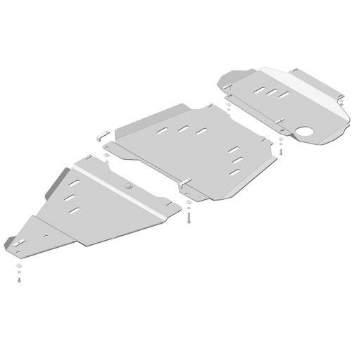 Защита Картера двигателя, КПП, Раздаточной коробки MOTODOR для Nissan Pathfinder 2004-2010 (III R51), Алюминий 5 мм - Арт. 31404