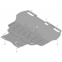 Защита Картера двигателя, КПП АвтоСтандарт для Volvo S40 2004-2012, Сталь 45778 мм - Арт. 50747