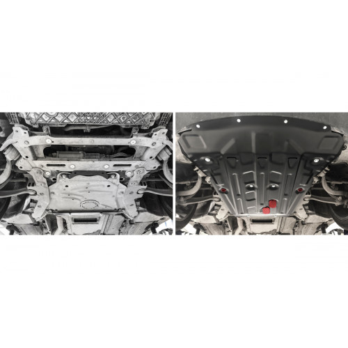 Защита Картера двигателя АвтоБроня для BMW X6 2014-2020 (F16), Сталь 45778 мм - Арт. 111.00523.1