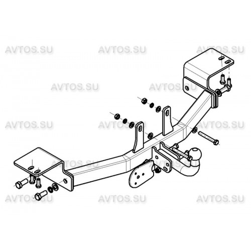 Фаркоп Avtos на TOYOTA LC (J 120) Prado 2002-2009 Арт.TY 15